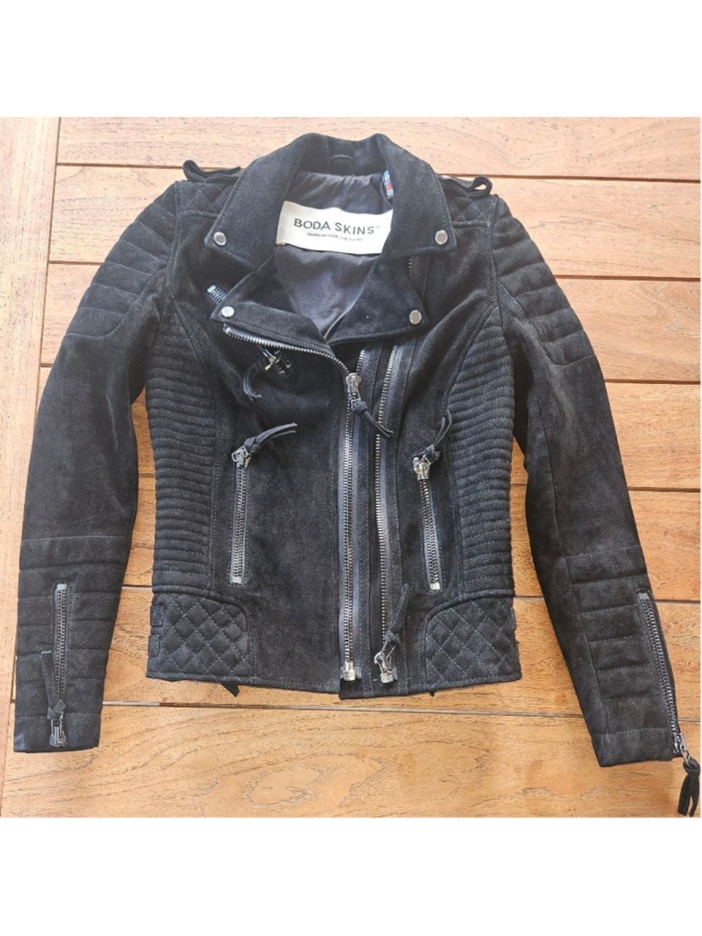 Boda Skin Kay Michaels Suede Jacket Size 2 - Picture 2 of 8